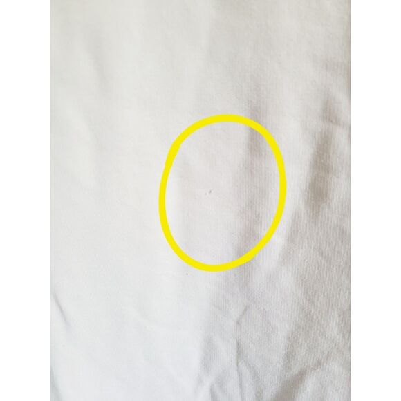 Athleta M Balance Cinch Turtleneck Sweatshirt Cream *Pinhole In Front* - Picture 8 of 10